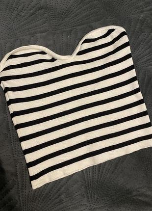 Топ бандо h&m в смужку / топ h&m полосатий