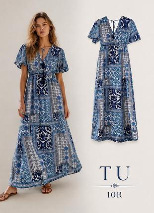 Платье макси 💯 хлопок tu women p 10r( s/m