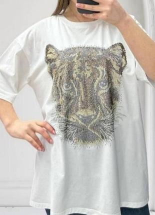Футболка со стразами🐆🐅
