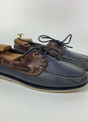 Чоловічі шкіряні топсайдери timberland classic boat shoes розмір 44 (28 см)