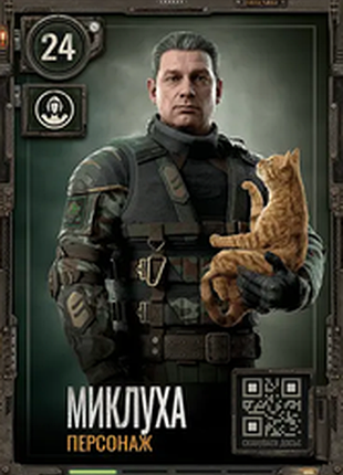 Карточка сталкер s.t.a.l.k.e.r. No24 миклуха.
