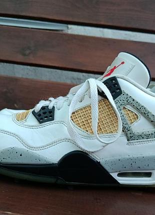 Кроссовки air jordan 4 retro golf «white cement» (us 12 / 46р / 30 см) оригинал