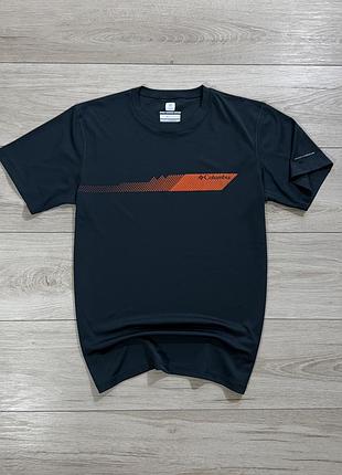 Бирюзовая футболка колумбия columbia zero rules graphic tee, m, оригинал