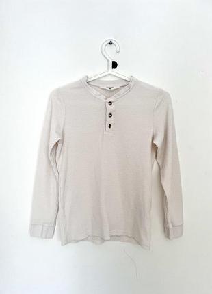 Лонгслів h&m 146/152, 10–12 років, білий вафельний
