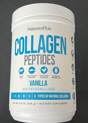 Пептиды коллагена naturesplus collagen peptides 6 типов, ваниль, 364 г