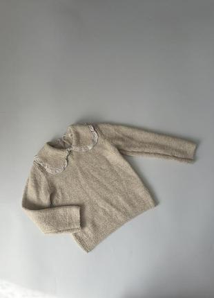 В’язаний светр h&m з ажурним комірцем