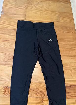 Спортивні лосини легінси капрі adidas чорні нові розмір xs s