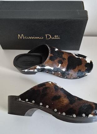 Сабо клогі massimo dutti шкіра