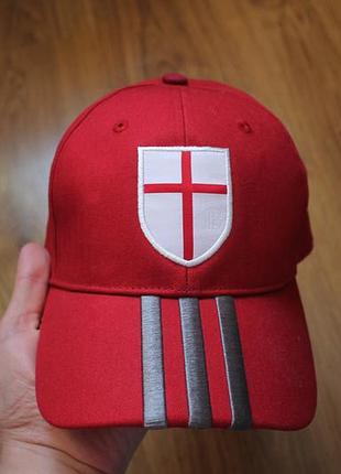 Кепка  adidas ac milan унісекс бейсболка мілан червона з хрестом