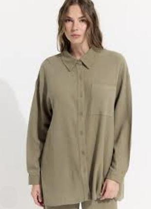 Котоново-льняная рубашка 👕 большого размера