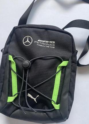 Сумка через плечо мессенджер puma mercedes-amg petronas f1 кросс-боди оригинал