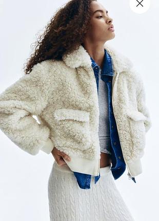 Новая меховая куртка шуба h&m zara оригинал