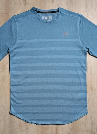 Футболка беговая new balance q speed jacquard s/m синяя