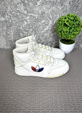 Adidas originals drop step кроссовки 42 размер баскетбольные кожаные белые