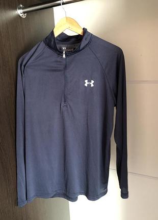 Лонгслів under armour темно сигьооо кольору чоловіча розміру l