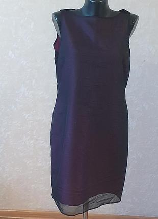 Вечернее мерцающее платье футляр eveningwear с люрексом и подкладкой (размер ru 14 / l)