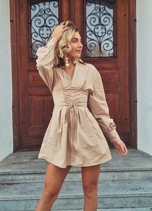 Сукня бежева bershka