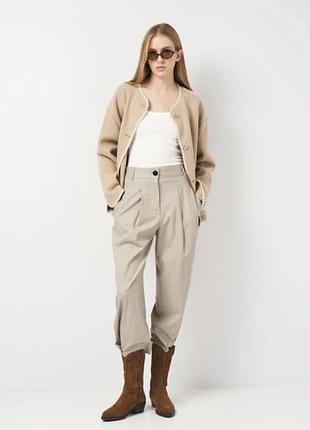 Брюки бежеві жіночі zara