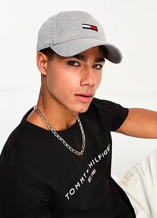 Унісекс бейсболка кепка tommy hilfiger сіра меланж