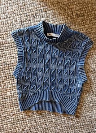 Вʼязаний топ zara