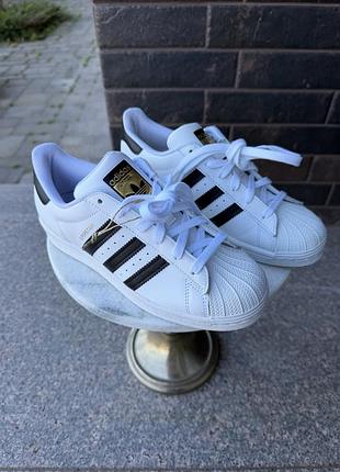 Культові білі кросівки adidas superstar шкіра оригінал