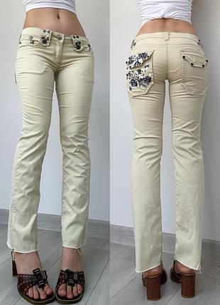 Джинсы 38 m низкая талия посадка скинни облегающие skinny винтаж vintage 2000ые