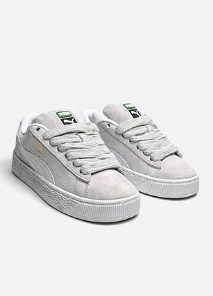 Жіночі кросівки puma suede xl • light grey •