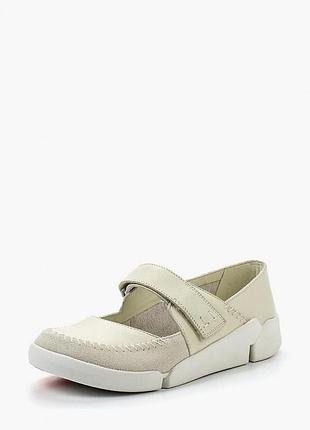 Шкіряні балетки  clarks tri amanda  в стилі марі джейн