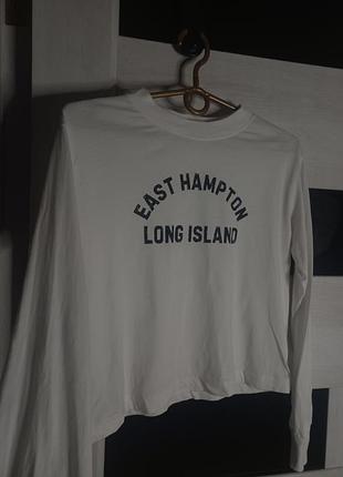 Білий лонгслів east hampton long island