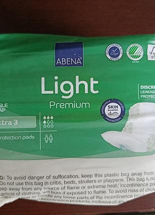 Урологические прокладки abena light premium extra 3 (10 шт.)цена: 150 грн