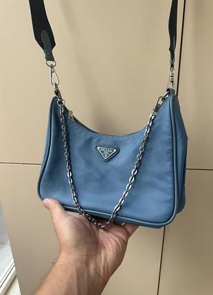 Сумка нейлонова кроссбоді prada