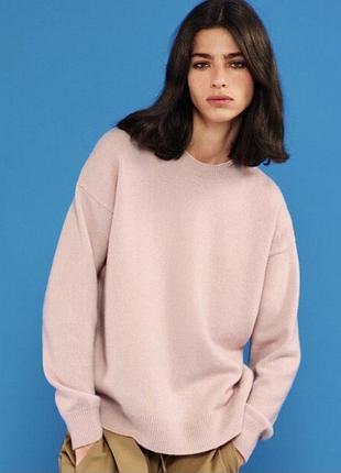 Розовый свитер джемпер, базовый лонгслив от zara