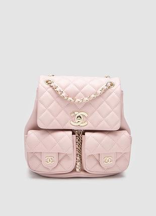 Рюкзак шанел two-pocket duma backpack pink