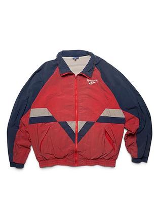 Чоловіча вінтажна вітровка reebok 90s червоно-синя l