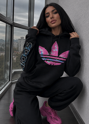 Худі фліс аdidas originals watercolor trefoil