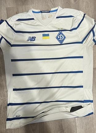 Футболка чоловіча new balance динамо київ домашня біла ігрова 20/21 (б/у)