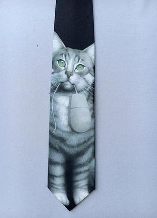 Краватка ralph marlin "cat & mouse" (1998) вінтаж