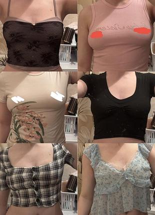 Топ y2k babydoll downtown вінтаж топи майка футболка