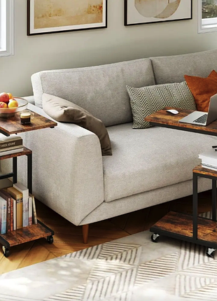 Журнальный столик приставной costway tavolino 2шт в стиле loft