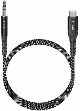 Аудіо кабель aux amaya aux-02 (type-c to aux 3.5mm) (1m)