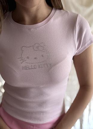 Рожевий топ футболка hello kitty