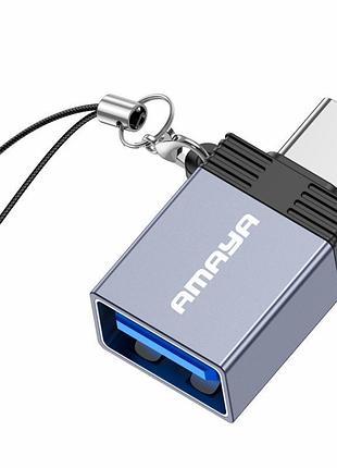 Перехідник amaya 01uc type-c male to usb female usb3.0