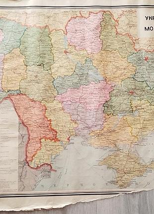 Карта украинская сср и молдовская сср. старая карта украины