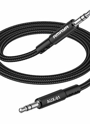 Аудіо кабель aux amaya aux-01 (1m) black