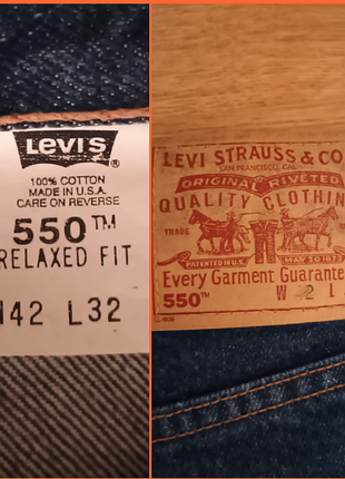 Levis 550 relaxed fit . w-42. l-32. made in usa.