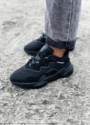 Женские кроссовки adidas ozweego black