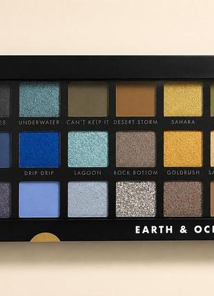 Палетка тіней e.l.f. earth & ocean eyeshadow palette 18 відтінків, оригінал