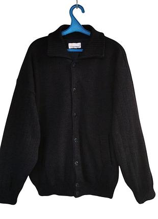 Мужской утепленный вязаный кардиган-куртка на пуговицах, finnegan