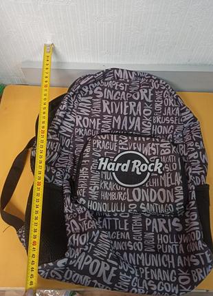 Легкий складний рюкзак бренду hard rock cafe з фірмовим принтом-мозаїкою