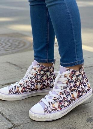 Кеды оригинальные skechers bobs x grumpy cat | новые | us 5 | лимитированные
